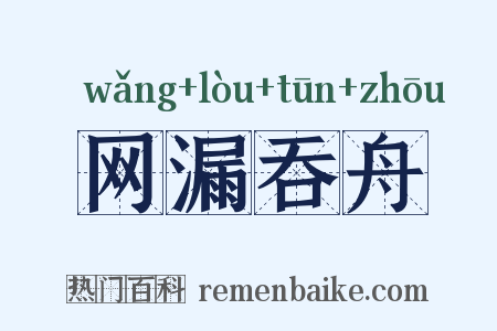 网漏吞舟是什么意思的图片